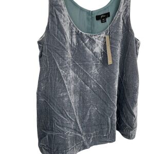 J Crew Gray Velvet Scoop
Neck Sleeveless Top NWT